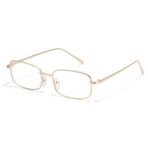 Image of Myiaur Fashion Clear Glasses for Women, Non Prescription Anti-Blue Light Glasses for Screen Protection Rectangle Frame