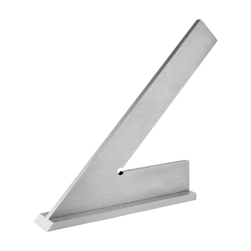 45° Équerre a Chapeau, Équerre D'onglet 45 Degrés en Acier, Règle de Mécanicien à 45 Degrés 150 X 100 Mm DIN 875/2 pour les Projets Automobiles,...