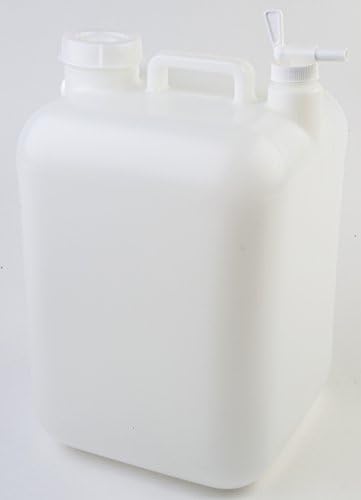 Hudson Exchange 5 Gallon Hedpak Container with Easy Turn Faucet, HDPE, Natural