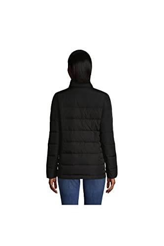 Lands' End Womens Puffer Down Jacket Black Regular X-Large #TOP1