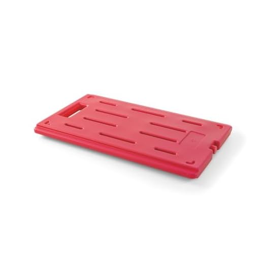 HENDI Placa eutéctica de Calor Profesional, GN 1/1, para Cajas térmicas, Elemento Calefactor, acumulador de Calor, Bloque térmico, Placa Caliente, 530x325x(H) 30mm, HDPE, Rojo
