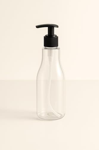 Image of Prakash 500ML Transparent Trophy Bottle (Pack of 3) Empty Plastic Trophy Pump Bottles Dispenser Portable Shampoo Lotion Hand Pump Bottle
