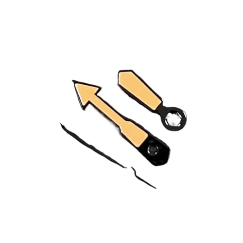 WVTVBYLKLP(売店) 光る矢印型の時計の針 シルバー ブラックエッジ レッド ブルー オレンジ グレー ホワイト ポインター NH35 NH36 4R 7S ムーブメントに適合 時計の針(Brown)