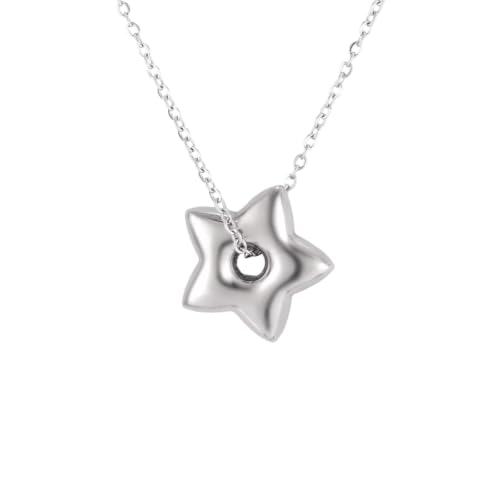Collier pendentif étoile épais en argent pour femme et fille pour un style quotidien