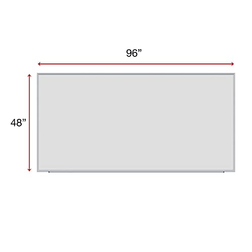 Universal Dry Erase Marker Board, Melamine, 96 X 48, Silver Aluminum Frame #TOP2