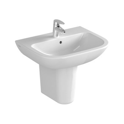 S20 Washbasin, 1 Tap Hole, 550mm Wide, White - Flush Bathrooms