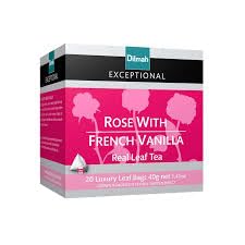 Exceptional Ceylon Black Tea-20 Luxury Leaf Tea Bags Flavoured variety pack Dilmah MA (20 teabags, Rose with French Vanilla)