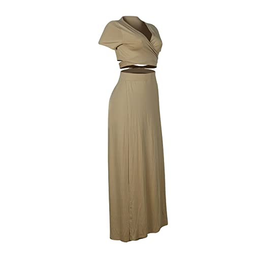 Image of MESLIMA Two Piece Dresses Sets for Women Summer Boho Maxi Dresses
