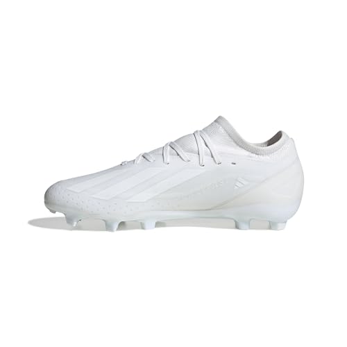 adidas adidas unisex-adult X Crazyfast.3 Firm Ground White/White/White 13.5