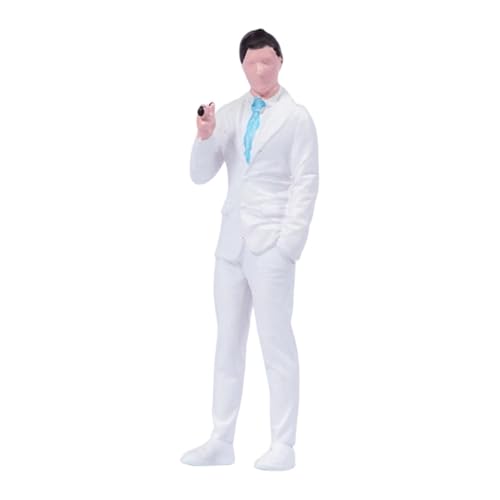 Oshhni Figura Masculina en Miniatura a Escala 1:64, de Resina, Robusta, de simulación, Figura de pequeña Realista para Accesorios de decoración de, Men in Suits