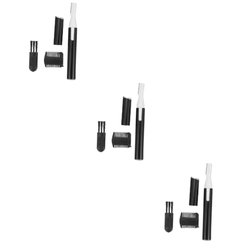 Beavorty 3 Juegos De Recortador De Cejas Afeitadora Eléctrica Para Cejas Removedor De Vello Facial Removedor De Vello Inalámbrico Removedor De Vello De Barbilla Depiladora Señorita Lápiz