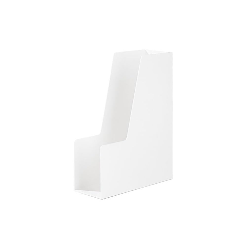 J9V4G6S3B5 Desktop File Rack Magazine File Holder Desk Organizer, Vertical Sorter Holders for Home Office Supplies(White)