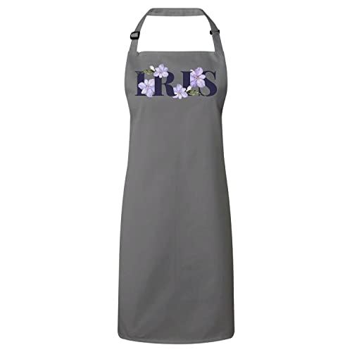 Tablier cuisine anti tache fleurs iris fini les vêtements salis au jardin