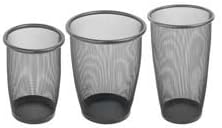 Steel Mesh Wastebasket- 9 Gallon- 13-.50in.x19-.50in.- Black