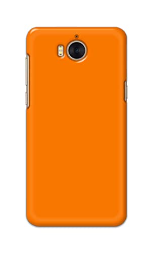 Image of Plain Orange Hard Back Case Cover for Huawei Y5 (2017) / Huawei Y6 (2017) / Nova Young, MYA-L03 /L23, L02 /L22 Back Cover -(J5) VNS2229