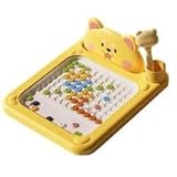 Carte dessins magnétique dessin animé | Shibas & Bear Dot Art Toy pour enfant | Des cartes dessins magnétiques doodle drôles avec stylo | Carte dessin plaquemagnétique interactive pour tout petits