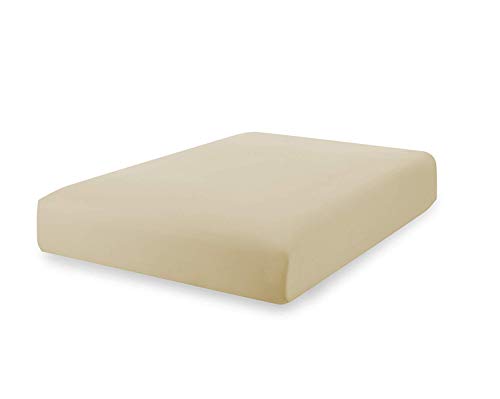 Superity Linen Fitted Sheet, 100% Cotton 200 Thread Count, Cool Breathable Soft And Comfortable, Machine Wash And Dry (King, Beige) #TOP6
