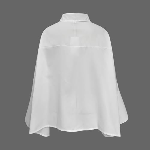 UOOZEE Womens Button Down Shirt Casual 3/4 Sleeve Loose Fit Collared Work Blouse Tops, White XXL