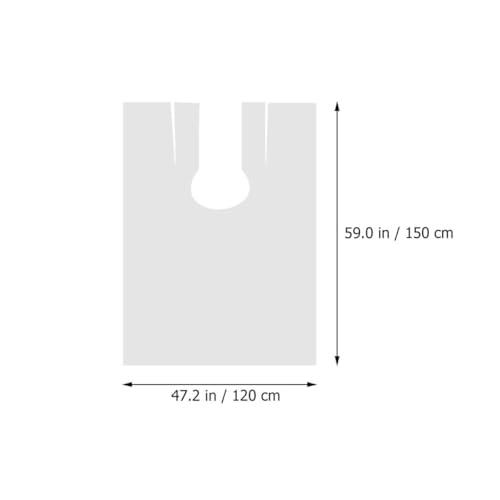 Capa de corte impermeable DECHOUS 100pcs gruesa blanca 120x150cm para peluquería desechable profesional miniatura 2