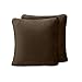 Amago Kissenbezug 2er Set, Cashmere-Feeling, 50 x 50 cm - Schoko