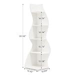 Tribesigns Corner Shelf, Modern 5-Tier Wall Corner Bookshelf, Stylish Corner Small Bookcase Storage Rack Plant Stand with Unique Shape for Living Room, Home Office, (1PC, White) - Image 3
