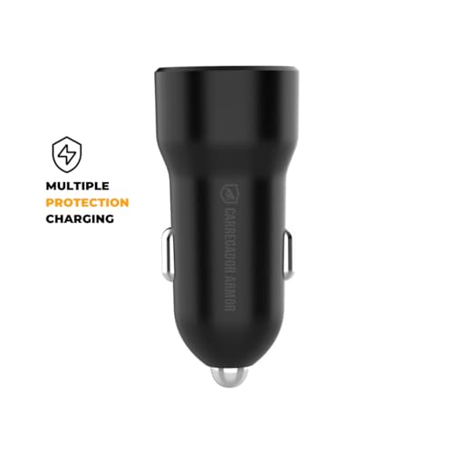 Gshield Carregador Veicular Turbo Armor Universal 20w com 2 Entradas USB A + USB Tipo C, Carregament