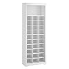 VASAGLE Shoe Storage Cabinet 10 Tier Shoe Rack Organizer Holds Up to 30 Pairs of Shoes for Entryway Bedroom 126 x 248 x 736 Inches White ULBS273T14
