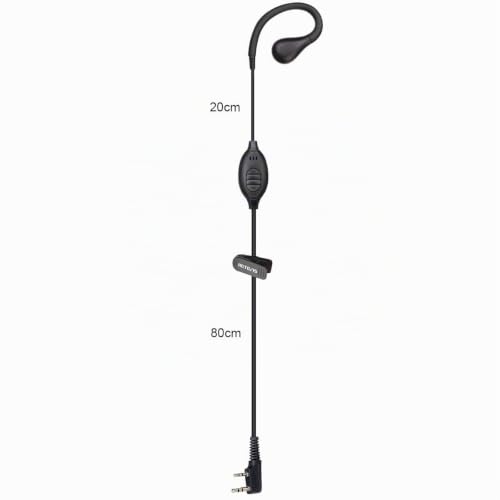 Miniatura 3 de Retevis Rt622 Walkie Talkie Pinganillo 2 Pines, Earhook Auricular, Auricular De Seguridad Compatible Rt24 Rt27 Rt619 Proster Bf-88e Baofeng Bf-888s Kenwood 6 Piezas
