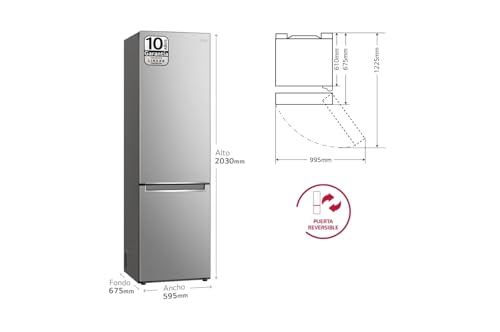 Lg - Frigorifero Combinato Gbp52pynbn Classe B 384l-prime Silver - 2