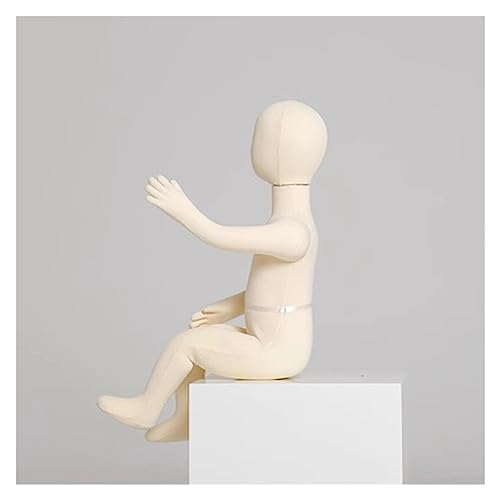 Mannequin enfant 3 ans assis en coton pour couture et vitrine