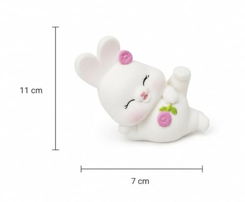 Image of Cubbie Cute Bunny LED Night Lamp, Safe PVC, LED, Soft Warm Glow, Ideal for Kids Bedroom Decor, Gifting (Pack of 2)