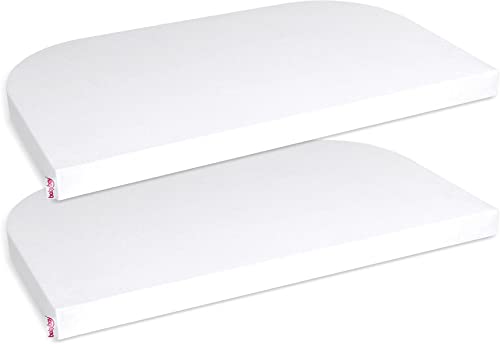 babybay Jersey Spannbetttuch Deluxe Doppelpack passend für die Modelle Maxi, Midi, Boxspring, Comfort und Comfort Plus, weiß, 89 x 50 cm...