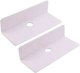Floating Wall Shelves, 2Pcs Adhesive Shelf with Accessories Acrylic Small Display Shelves Adhesive Display Shelf Wall Mounted Display Shelves Floating Shelves Storage Rack for Nintendo Switch (White)