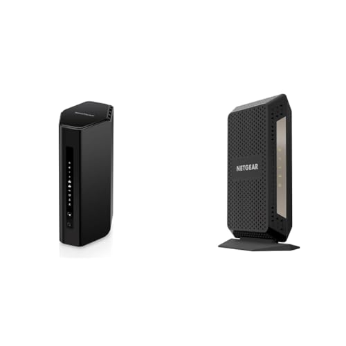 Image of NETGEAR Nighthawk Dual-Band WiFi 7 Router (RS200) + NETGEAR Cable Modem DOCSIS 3.1 (CM1000) Gigabit Modem, Compatible with All Major ISP Providers