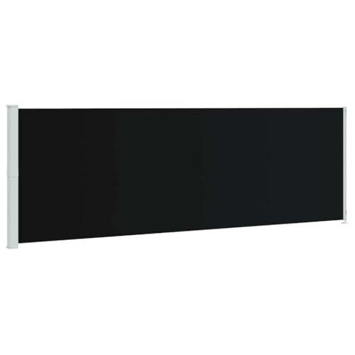 vidaXL Seitenmarkise Ausziehbar Sonnenschutz Sichtschutz Windschutz Seitenwandmarkise Seitenrollo Markise Balkon Garten Terrasse 200x600cm Schwarz