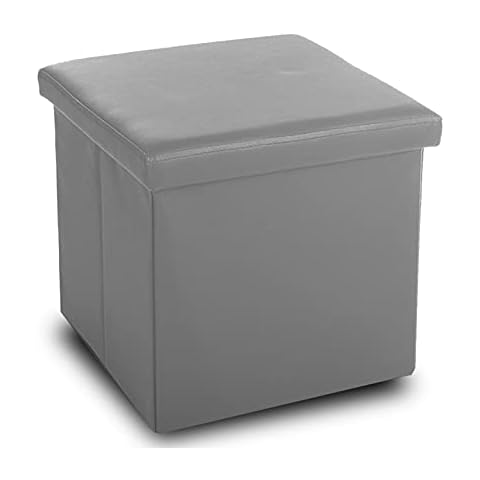 Taburete Plegable GREAT 300 kg Gris Cuero Cover