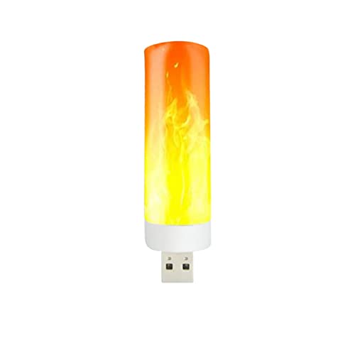 Luz LED con efecto de llama, bombillas decorativas recargables por USB, bombilla de llama para el hogar, fiesta, jardín, camping, ahorra energía, luces inalámbricas para exteriores, luz de chimenea pa