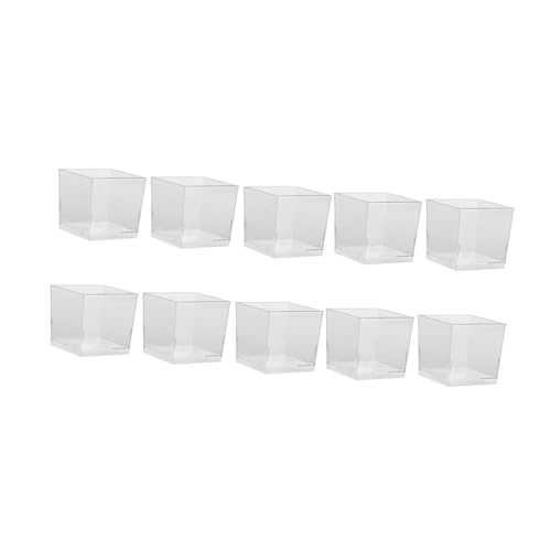 HAPINARY 使い捨てプラスチック製デザートカップ 50個セット プリン保存 アイスクリーム容器 厚手の耐変形設計 テーブル彩る透明ムースカップ 家庭 レストラン用