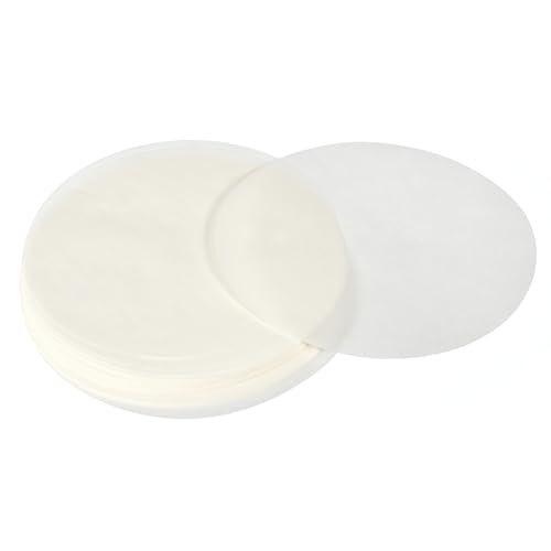 uxcell 100pcs Parchment Paper Rounds 4 Inch, Round Parchment Paper Non Stick for Baking Small Cakes, Separating Frozen Meat, Toaster Oven, White