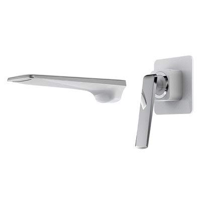 Mitigeur cascade de salle de bain encastrable noir et blanc mat