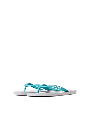 JACK & JONES Chanclas para hombre JFWLOGO Palm Print FLIP Capri, 40/41 EU, capri, 40/41 EU