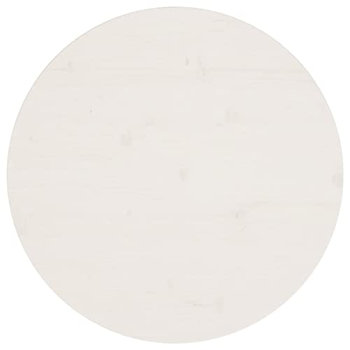 Camerina Tischplatte Weiß Ø60x2,5 cm Massivholz Kiefer Holzplatte Tischplatte Wetterfest Tischplatte Holz Tischplatte Wetterfest Tischplatte