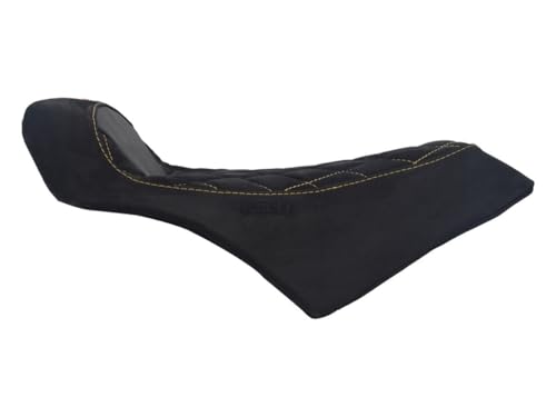 Housse selle Harley Davidson FXDR 1800cc 2020 noire surpiqûre jaune
