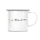 Fabulous Mug en Métal Emaillé Mondrian Signature Peintre Artiste Cubisme Abstrait De Stijl