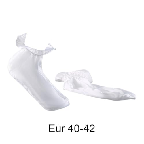 Calcetines de seda morera con volantes para mujer un lujo transpirable 6