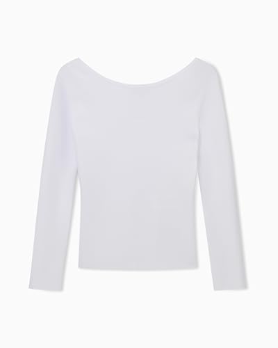 Armani Exchange Sudadera de Manga Larga para Mujer, Color Blanco, Talla XL, Color Blanco., XL