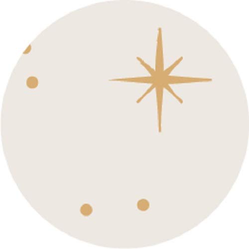 Bonjou Muslin Cloths Unisex, Beige/Stars