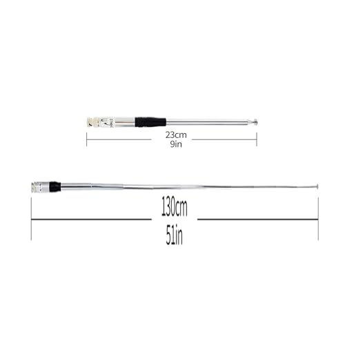 TWAYRDIO Tragbare BNC Teleskop Handheld CB Funkantenne 27Mhz Ausziehbare 23,3cm bis 1,3m Antennen für Midland Cobra Uniden Handheld/tragbares CB-Amateurfunk