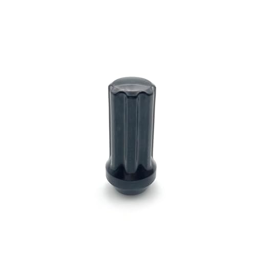 Image of 32PCS Black M14x1.5 Wheel Lug Nut,Conical /Cone Bulge Seat, Closed End Long Extended XL Spline with 1 Socket Key Fits 8 Lug Aftermarket Wheels
