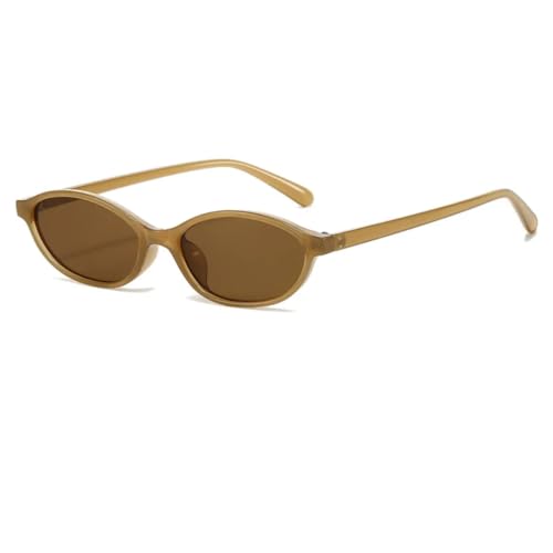 Lunettes de soleil en plastique bicolore marron style urbain unisexe